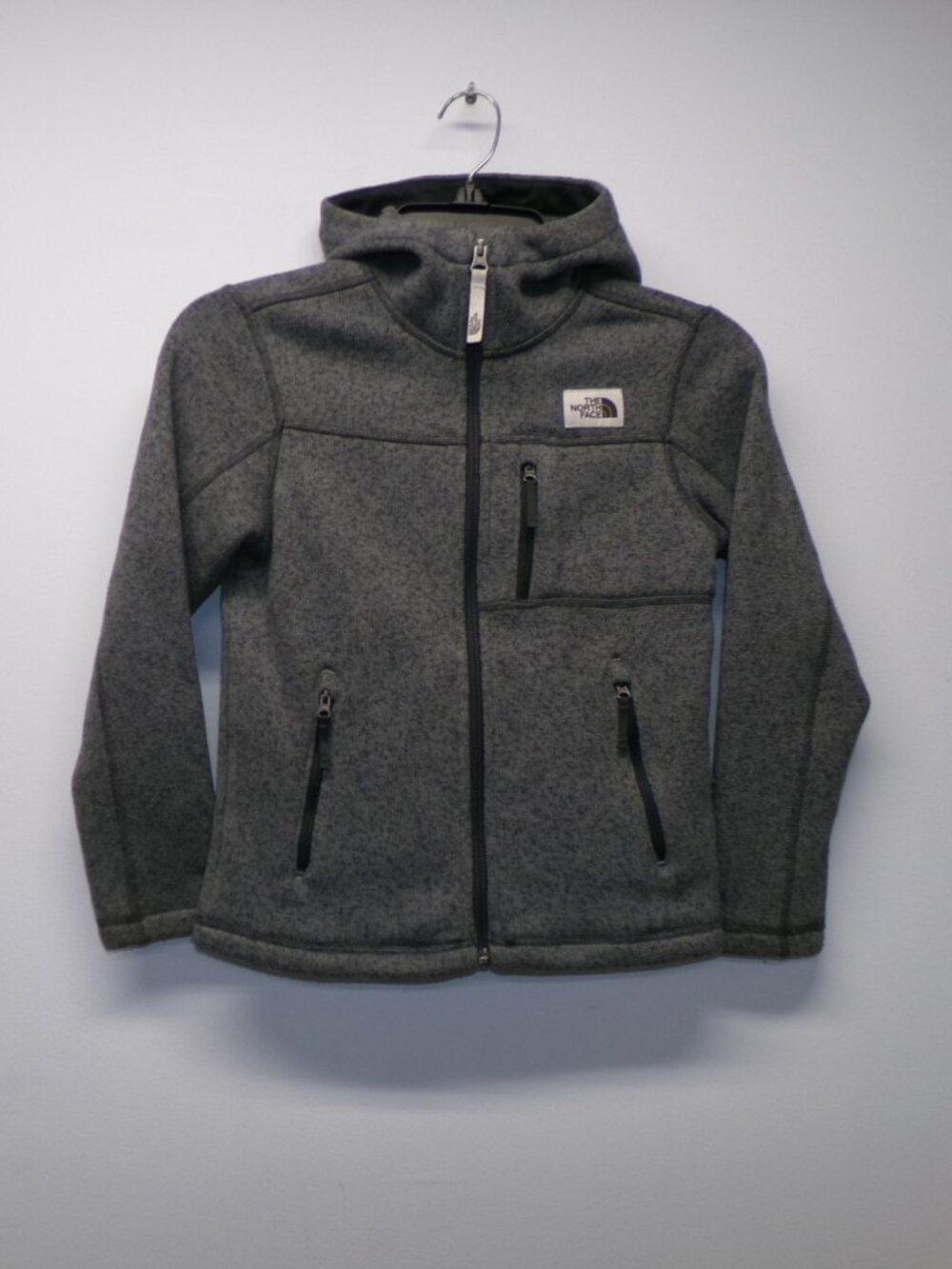 The North Face Gordon Lyons Full Zip Sweater Fleece Hoodie Jacket Boys sz S 7/8